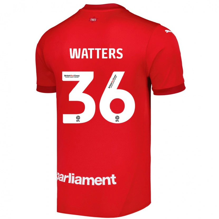Danxen Femme Maillot Max Watters #36 Rouge Tenues Domicile 2024/25 T-Shirt