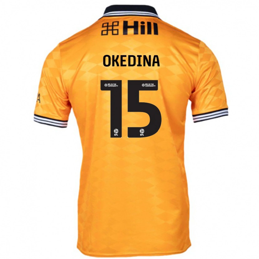Danxen Femme Maillot Jubril Okedina #15 Orange Tenues Domicile 2024/25 T-Shirt