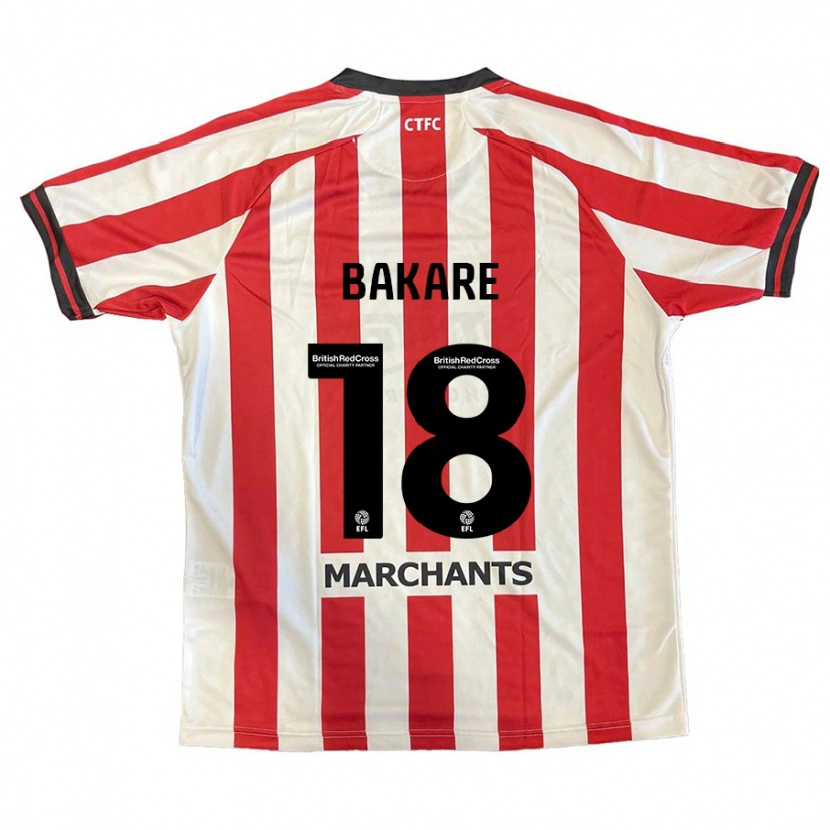 Danxen Femme Maillot Ibrahim Bakare #18 Rouge Blanc Tenues Domicile 2024/25 T-Shirt