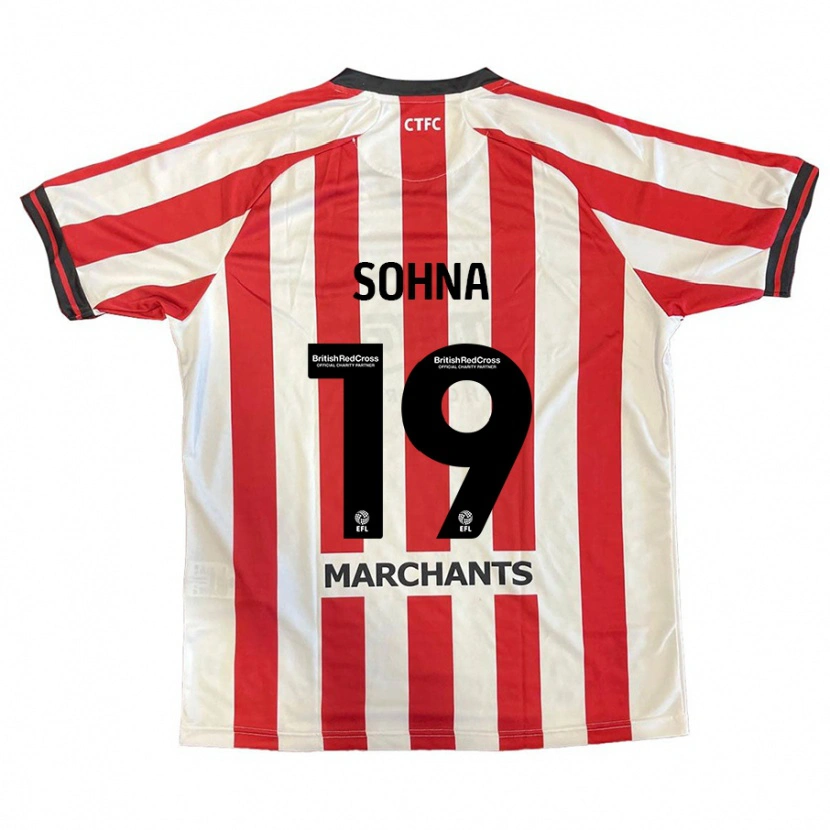 Danxen Femme Maillot Harrison Sohna #19 Rouge Blanc Tenues Domicile 2024/25 T-Shirt