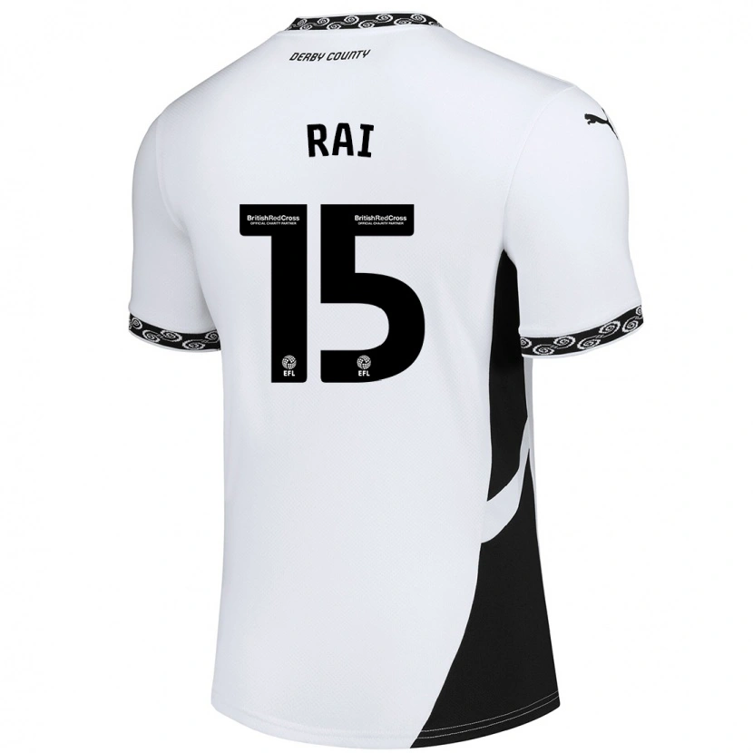 Danxen Femme Maillot Kira Rai #15 Blanc Noir Tenues Domicile 2024/25 T-Shirt