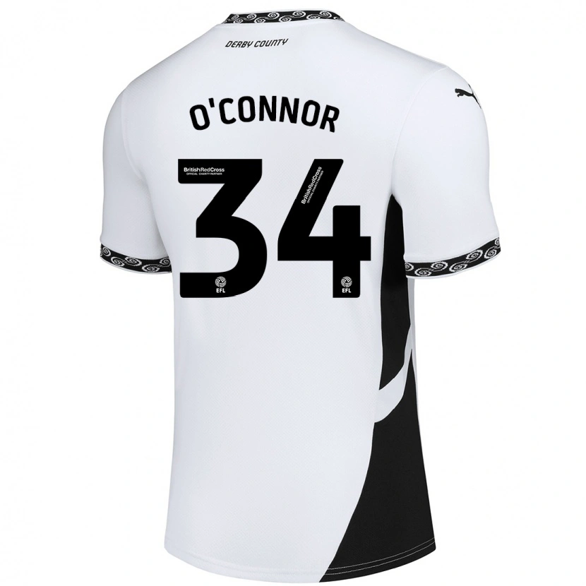 Danxen Femme Maillot Dolcie O'connor #34 Blanc Noir Tenues Domicile 2024/25 T-Shirt