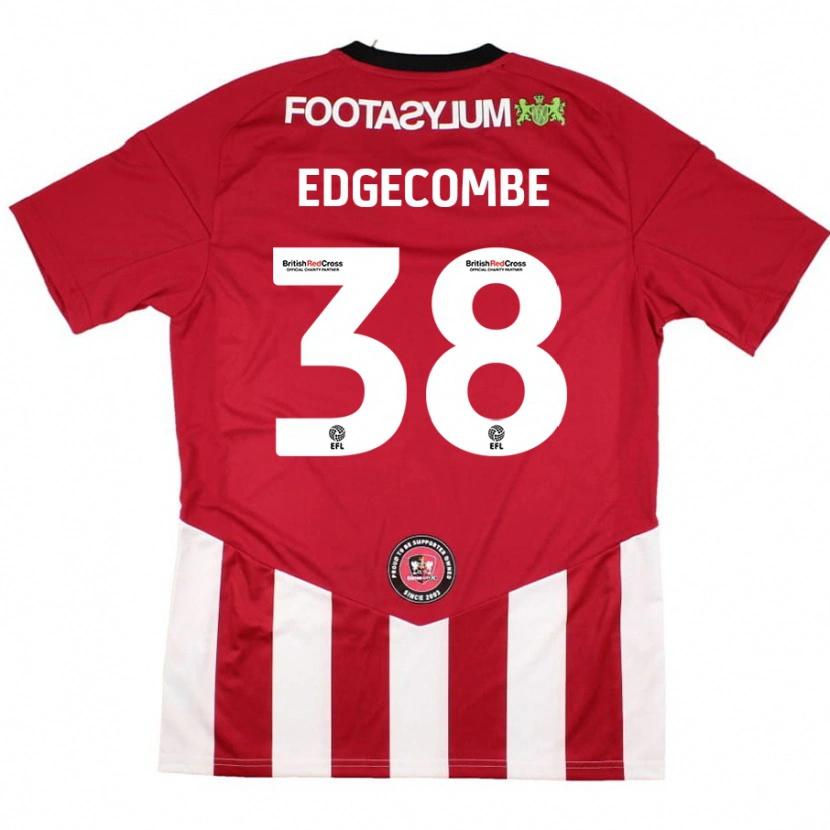 Danxen Femme Maillot Max Edgecombe #38 Rouge Blanc Tenues Domicile 2024/25 T-Shirt