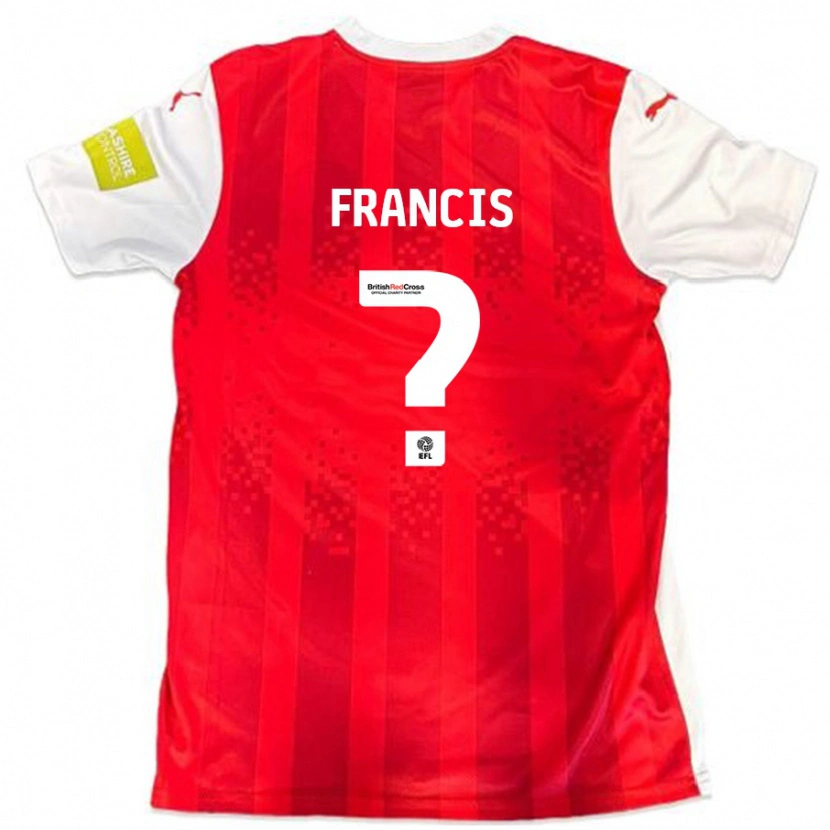 Danxen Femme Maillot Dannen Francis #0 Rouge Blanc Tenues Domicile 2024/25 T-Shirt