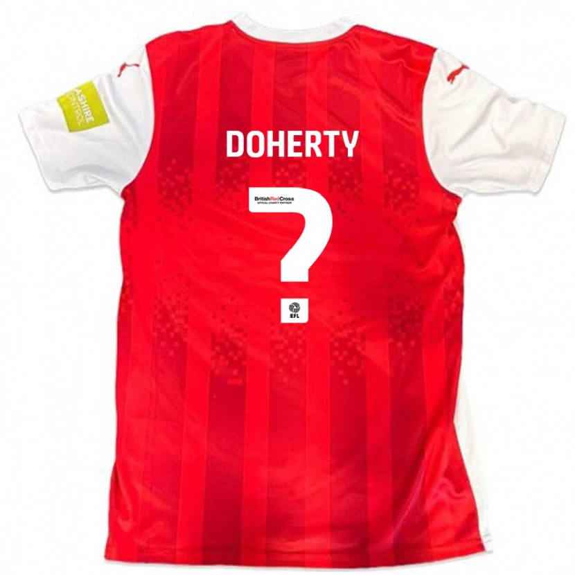 Danxen Femme Maillot Jack Doherty #0 Rouge Blanc Tenues Domicile 2024/25 T-Shirt