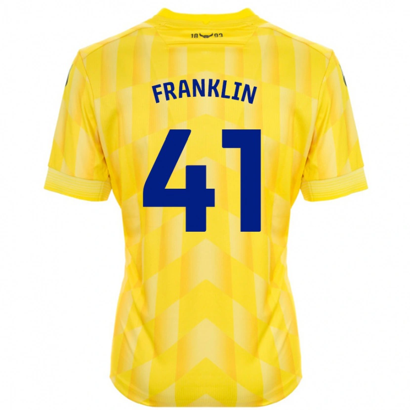 Danxen Femme Maillot George Franklin #41 Jaune Tenues Domicile 2024/25 T-Shirt