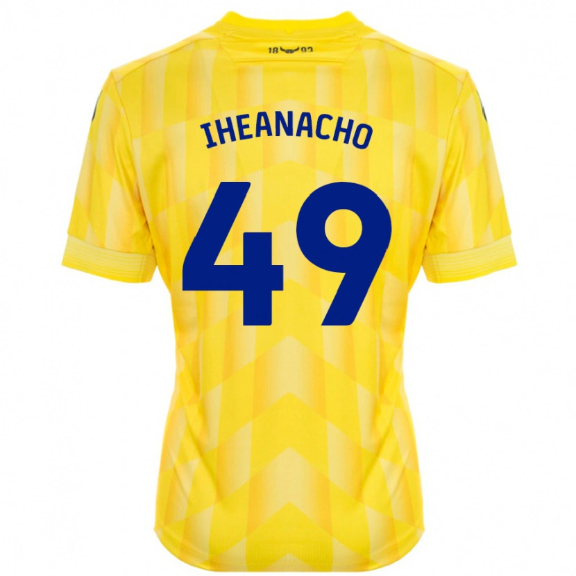 Danxen Femme Maillot Josh Iheanacho #49 Jaune Tenues Domicile 2024/25 T-Shirt