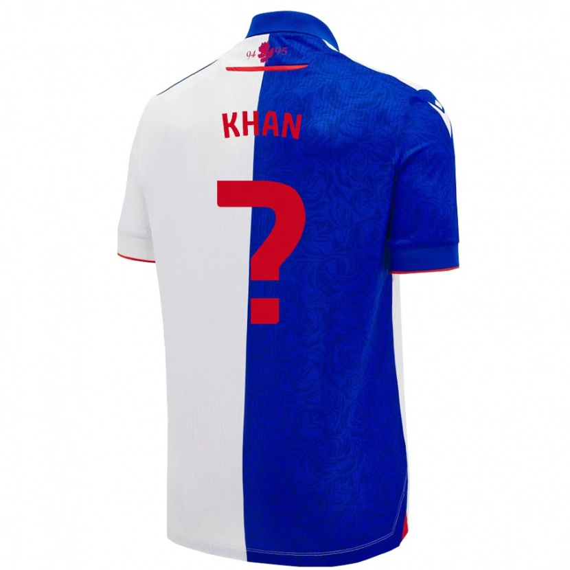 Danxen Femme Maillot Adam Khan #0 Bleu Ciel Blanc Tenues Domicile 2024/25 T-Shirt