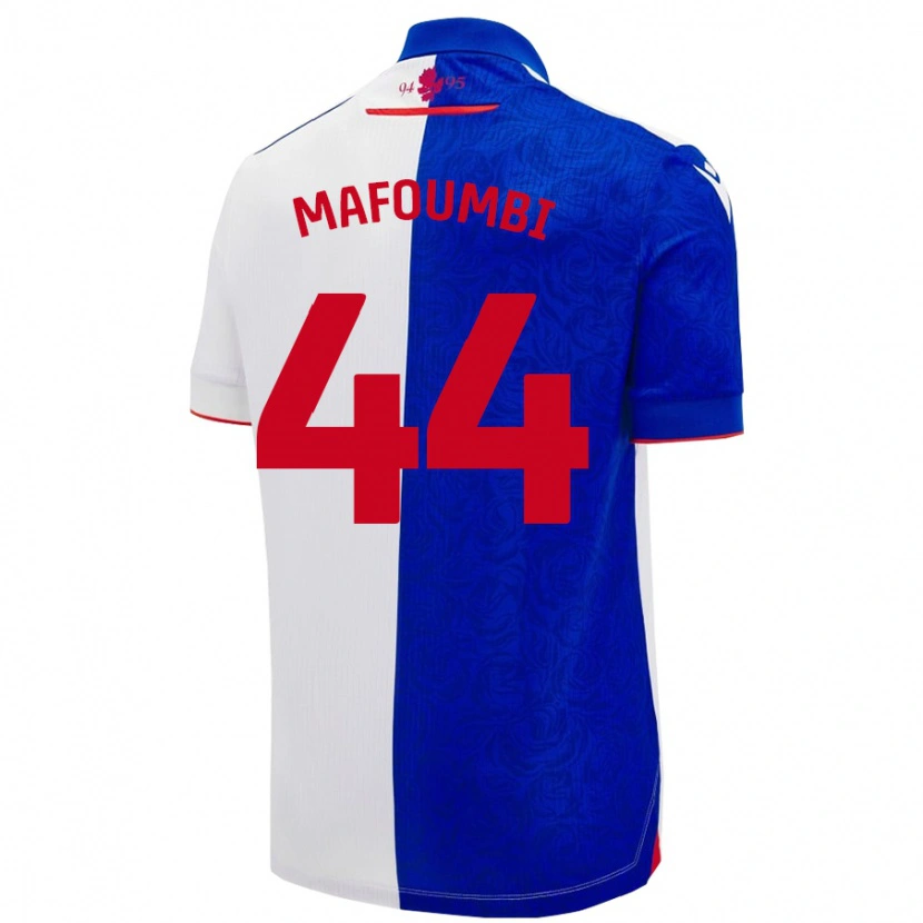 Danxen Femme Maillot Exaucé Mafoumbi #44 Bleu Ciel Blanc Tenues Domicile 2024/25 T-Shirt