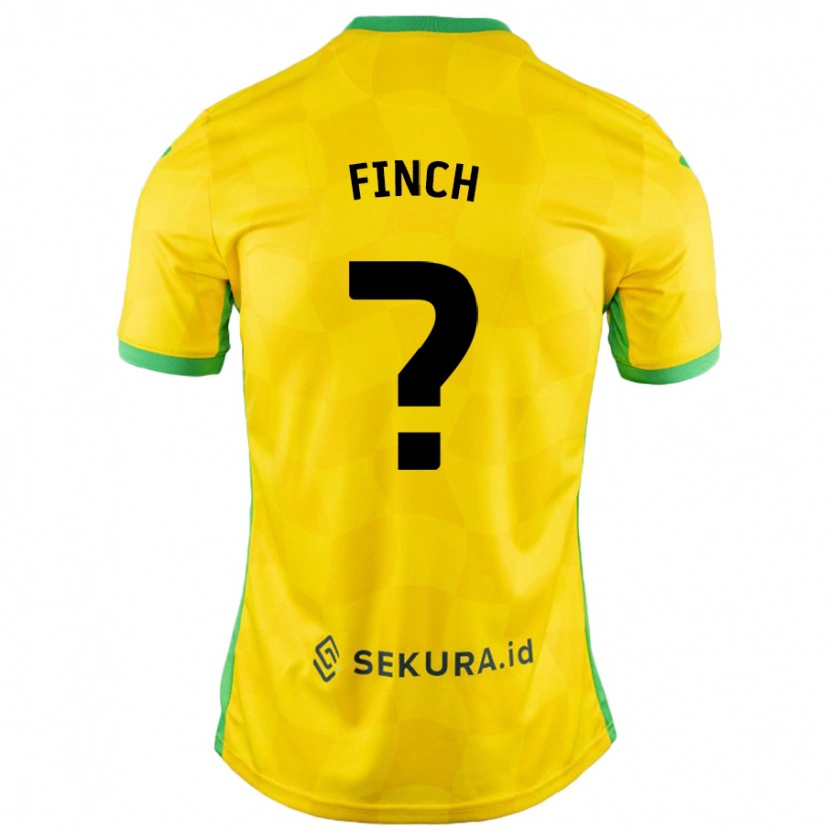 Danxen Femme Maillot Tom Finch #0 Jaune Vert Tenues Domicile 2024/25 T-Shirt