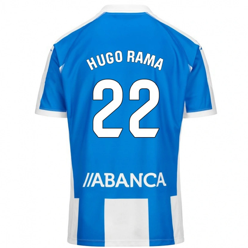 Danxen Femme Maillot Hugo Rama #22 Bleu Blanc Tenues Domicile 2024/25 T-Shirt