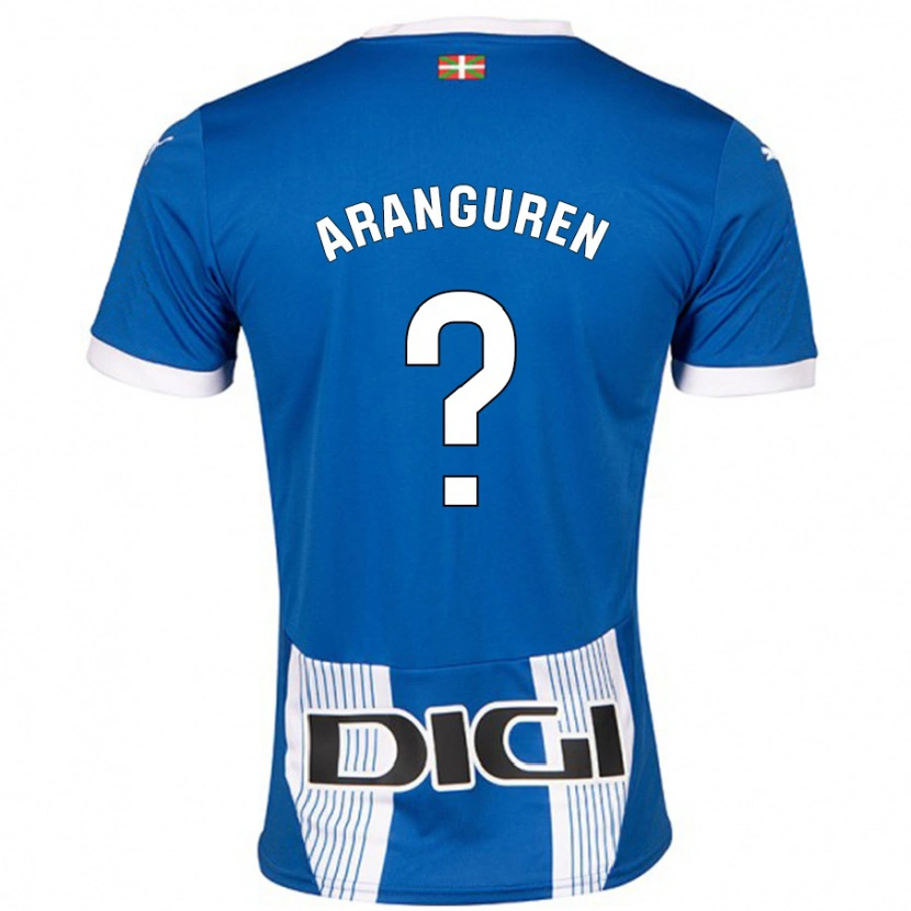 Danxen Femme Maillot Aitor Aranguren #0 Bleu Tenues Domicile 2024/25 T-Shirt