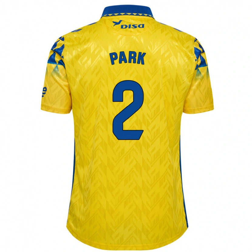 Danxen Femme Maillot Marvin Park #2 Jaune Bleu Tenues Domicile 2024/25 T-Shirt