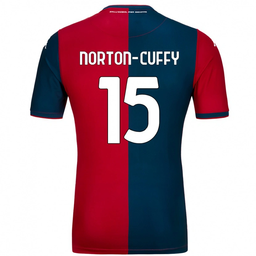 Danxen Femme Maillot Brooke Norton-Cuffy #15 Rouge Bleu Foncé Tenues Domicile 2024/25 T-Shirt