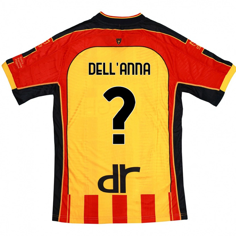 Danxen Femme Maillot Simone Dell'anna #0 Jaune Rouge Tenues Domicile 2024/25 T-Shirt