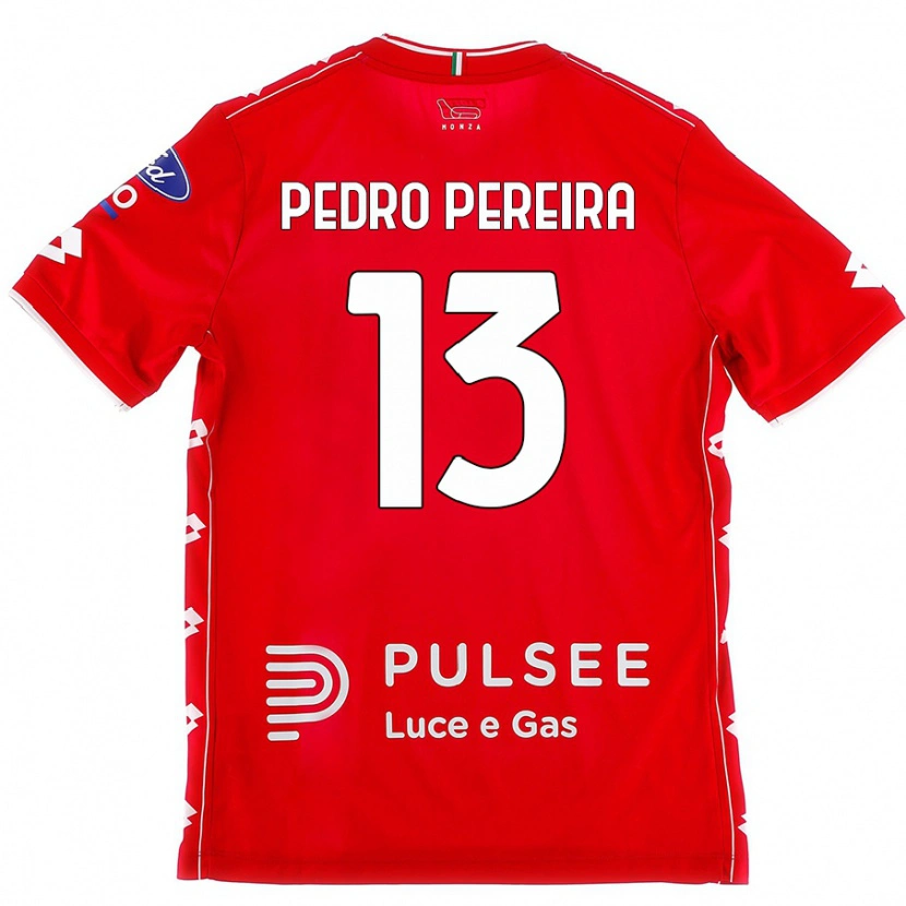 Danxen Femme Maillot Pedro Pereira #13 Rouge Blanc Tenues Domicile 2024/25 T-Shirt