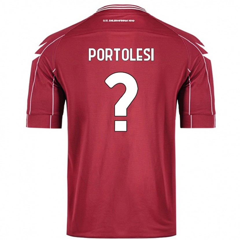 Danxen Femme Maillot Sebastien Portolesi #0 Bordeaux Tenues Domicile 2024/25 T-Shirt
