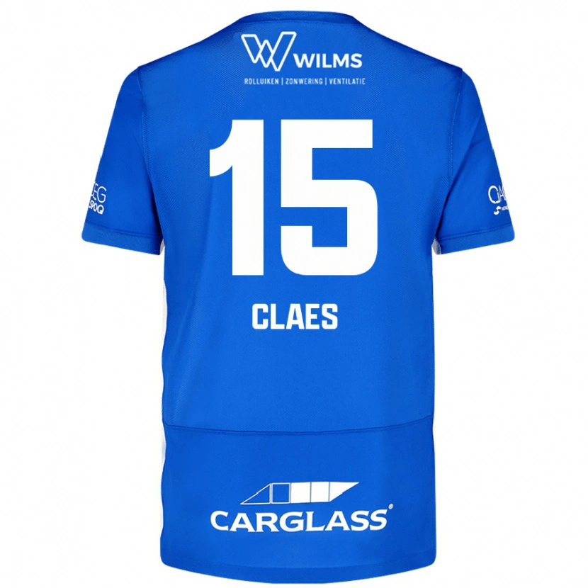 Danxen Femme Maillot Thomas Claes #15 Bleu Tenues Domicile 2024/25 T-Shirt