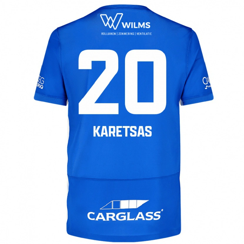 Danxen Femme Maillot Konstantinos Karetsas #20 Bleu Tenues Domicile 2024/25 T-Shirt