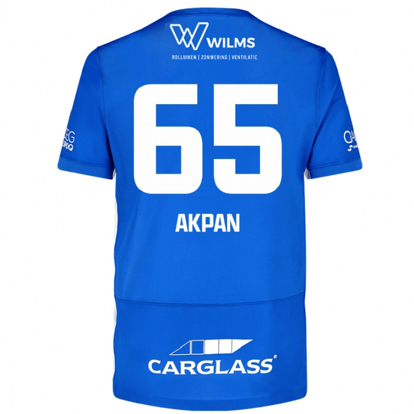 Danxen Femme Maillot Christian Akpan #65 Bleu Tenues Domicile 2024/25 T-Shirt