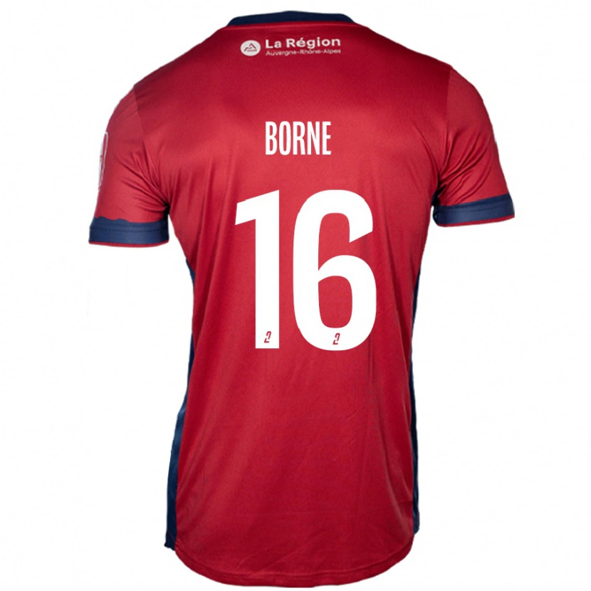 Danxen Femme Maillot Théo Borne #16 Bordeaux Clair Tenues Domicile 2024/25 T-Shirt