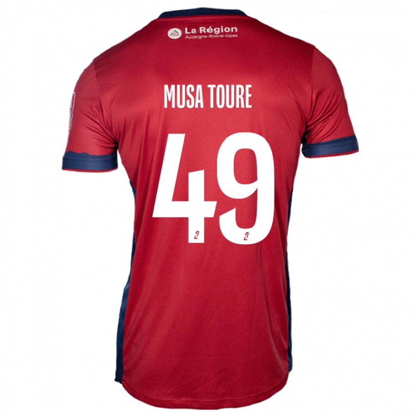 Danxen Femme Maillot Musa Toure #49 Bordeaux Clair Tenues Domicile 2024/25 T-Shirt