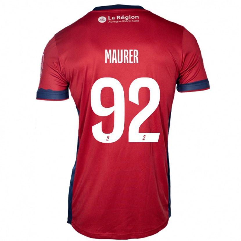 Danxen Femme Maillot Aïman Maurer #92 Bordeaux Clair Tenues Domicile 2024/25 T-Shirt