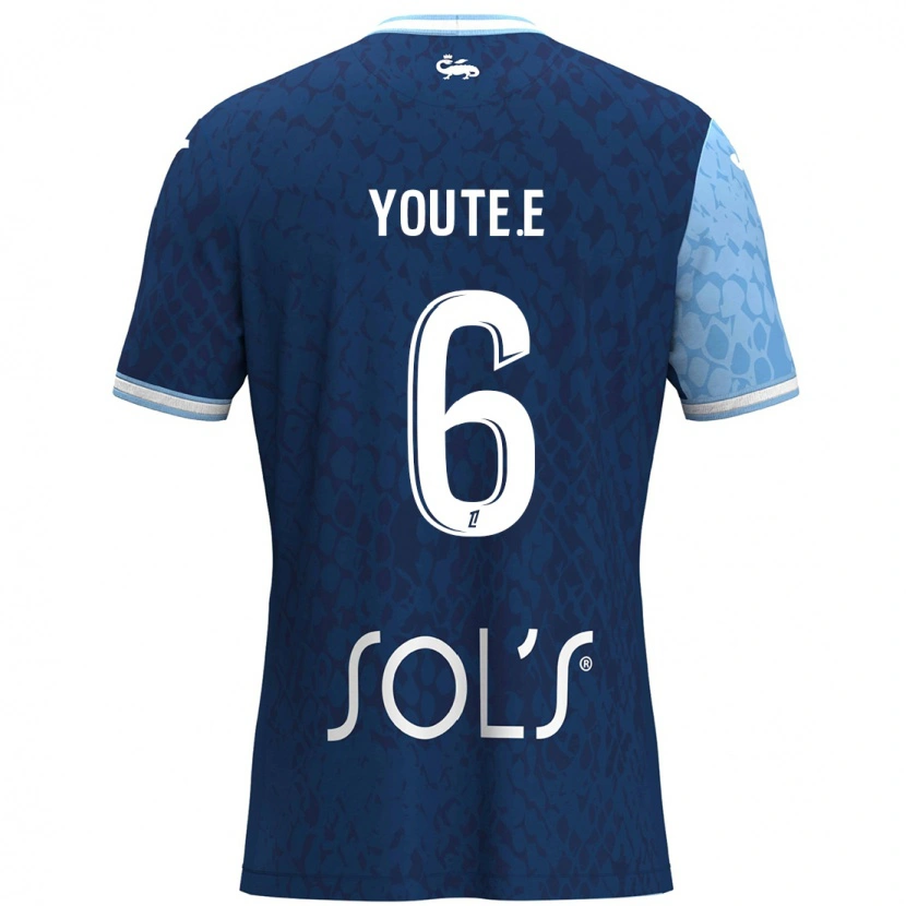Danxen Femme Maillot Étienne Youté Kinkoué #6 Bleu Ciel Bleu Foncé Tenues Domicile 2024/25 T-Shirt