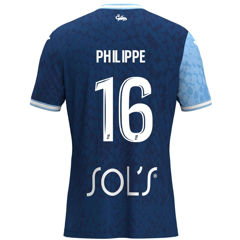 Danxen Femme Maillot Laëtitia Philippe #16 Bleu Ciel Bleu Foncé Tenues Domicile 2024/25 T-Shirt