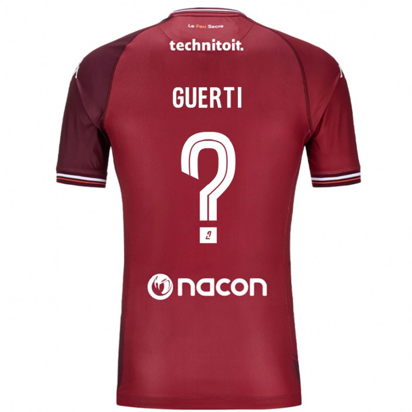 Danxen Femme Maillot Ismaël Guerti #0 Rouge Grenade Tenues Domicile 2024/25 T-Shirt