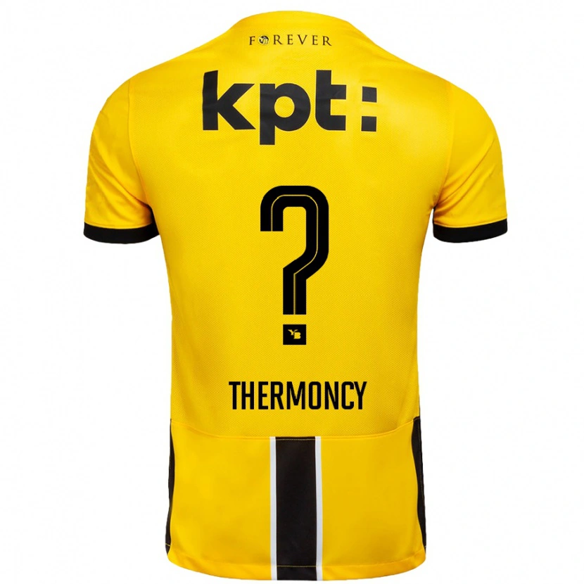 Danxen Femme Maillot Keeto Thermoncy #0 Jaune Noir Tenues Domicile 2024/25 T-Shirt