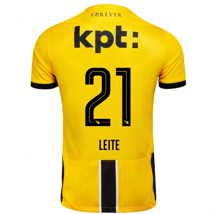 Danxen Femme Maillot Ana Leite #21 Jaune Noir Tenues Domicile 2024/25 T-Shirt
