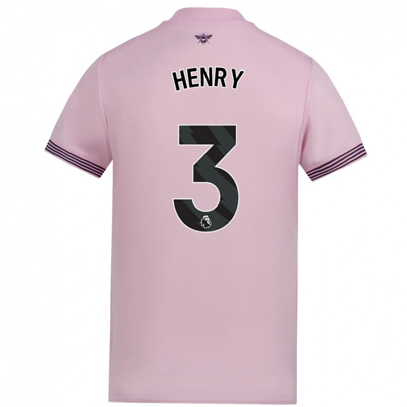 Danxen Femme Maillot Rico Henry #3 Rose Tenues Extérieur 2024/25 T-Shirt