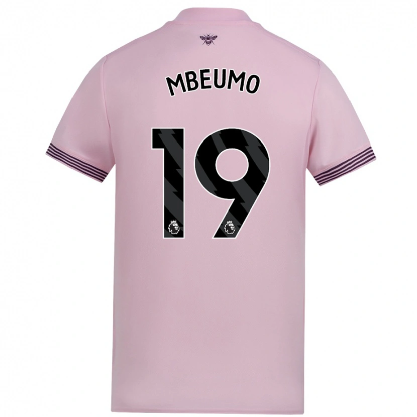Danxen Femme Maillot Bryan Mbeumo #19 Rose Tenues Extérieur 2024/25 T-Shirt