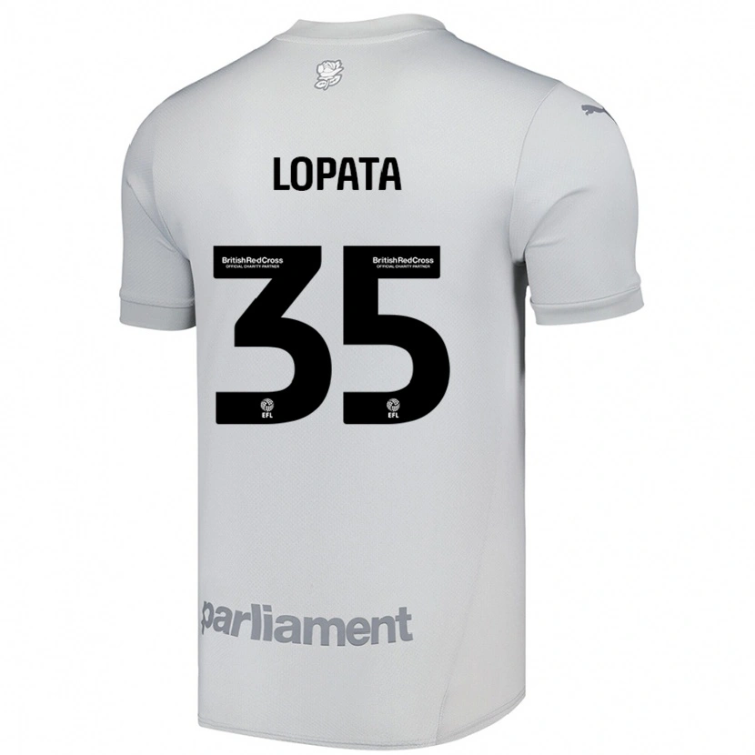 Danxen Femme Maillot Kacper Lopata #35 Gris Argenté Tenues Extérieur 2024/25 T-Shirt
