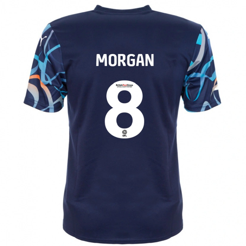 Danxen Femme Maillot Albie Morgan #8 Bleu Marine Tenues Extérieur 2024/25 T-Shirt