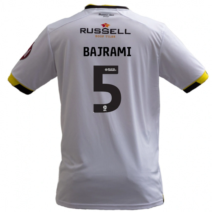 Danxen Femme Maillot Geraldo Bajrami #5 Blanc Tenues Extérieur 2024/25 T-Shirt