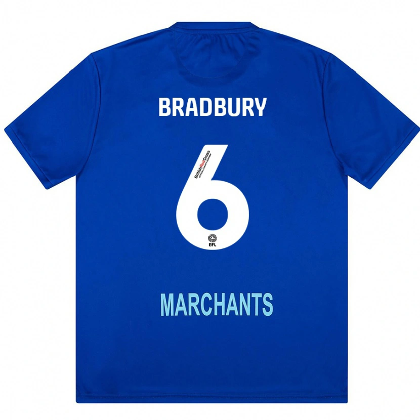 Danxen Femme Maillot Tom Bradbury #6 Vert Tenues Extérieur 2024/25 T-Shirt