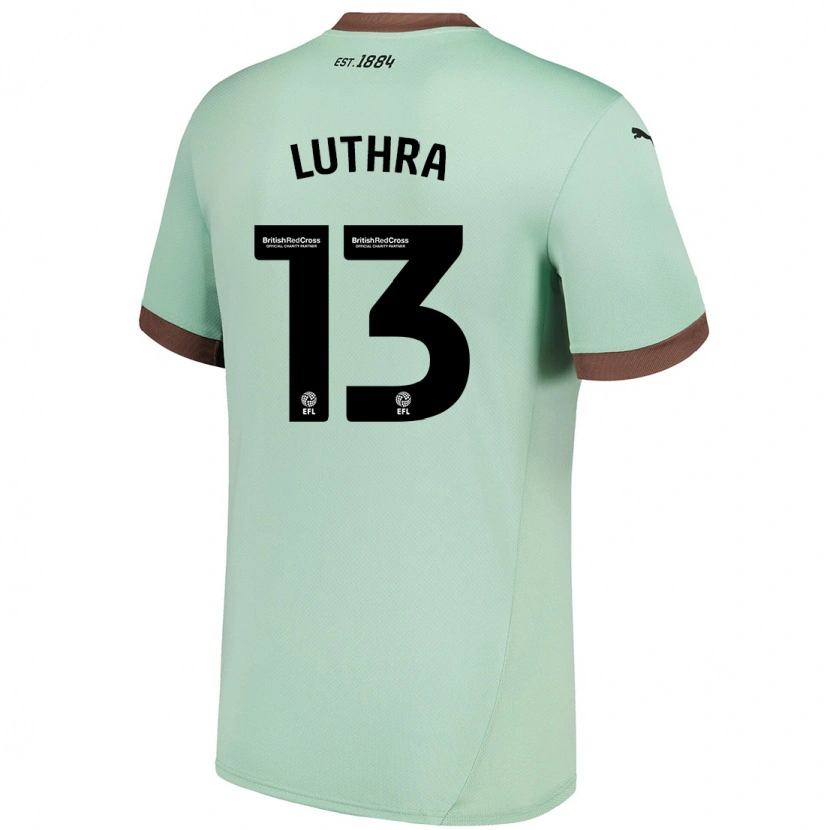 Danxen Femme Maillot Rohan Luthra #13 Vert Pâle Tenues Extérieur 2024/25 T-Shirt