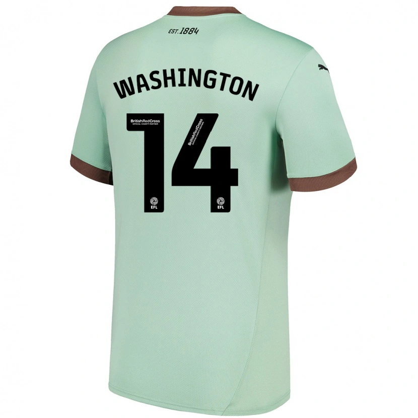 Danxen Femme Maillot Conor Washington #14 Vert Pâle Tenues Extérieur 2024/25 T-Shirt