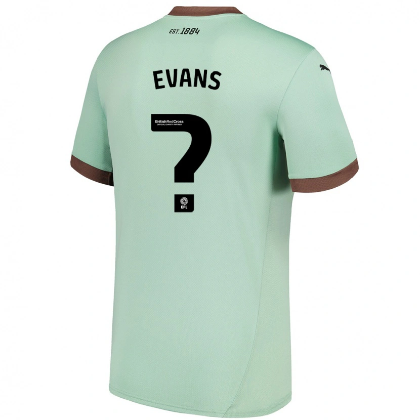 Danxen Femme Maillot Harry Evans #0 Vert Pâle Tenues Extérieur 2024/25 T-Shirt