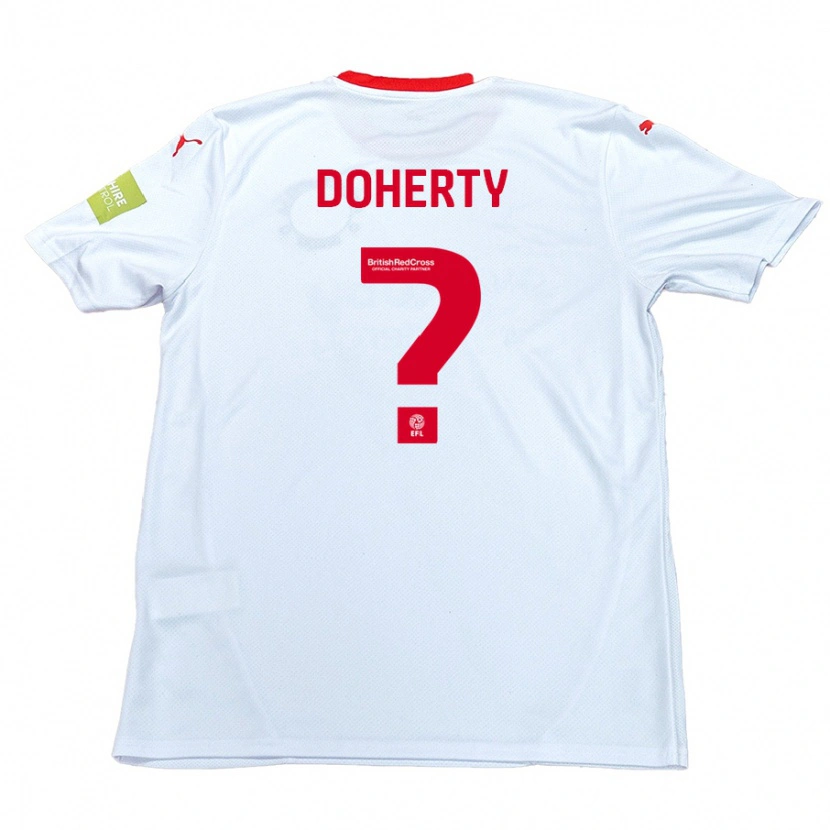 Danxen Femme Maillot Jack Doherty #0 Blanc Tenues Extérieur 2024/25 T-Shirt