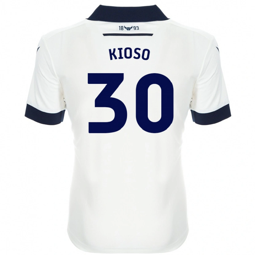 Danxen Femme Maillot Peter Kioso #30 Blanc Bleu Marine Tenues Extérieur 2024/25 T-Shirt