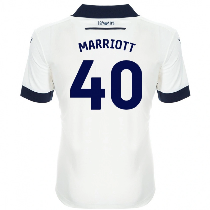 Danxen Femme Maillot Monty Marriott #40 Blanc Bleu Marine Tenues Extérieur 2024/25 T-Shirt