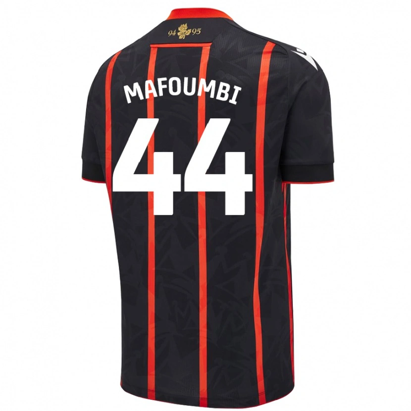 Danxen Femme Maillot Exaucé Mafoumbi #44 Noir Rouge Tenues Extérieur 2024/25 T-Shirt