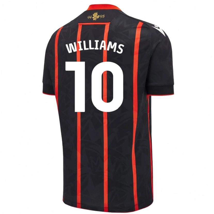 Danxen Femme Maillot Chloe Williams #10 Noir Rouge Tenues Extérieur 2024/25 T-Shirt