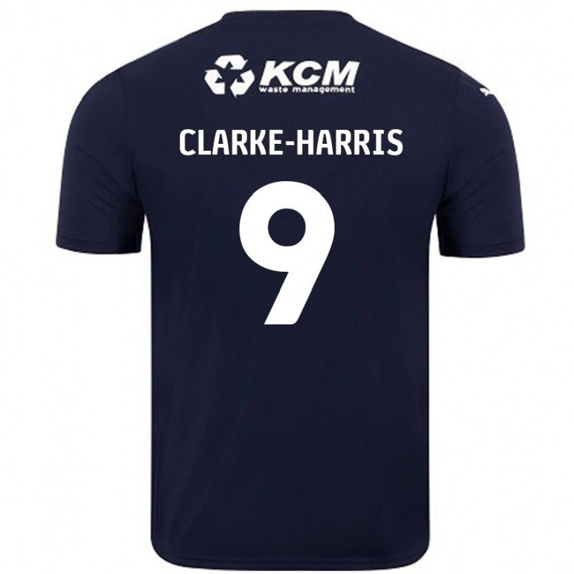 Danxen Femme Maillot Jonson Clarke-Harris #9 Bleu Marine Tenues Extérieur 2024/25 T-Shirt