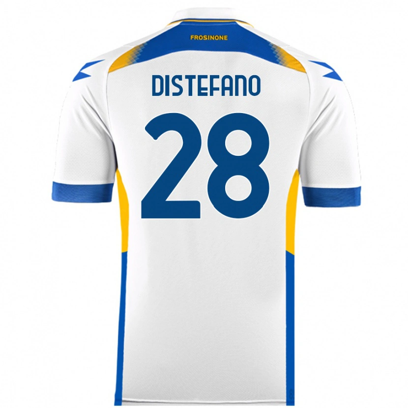 Danxen Femme Maillot Filippo Distefano #28 Blanc Tenues Extérieur 2024/25 T-Shirt