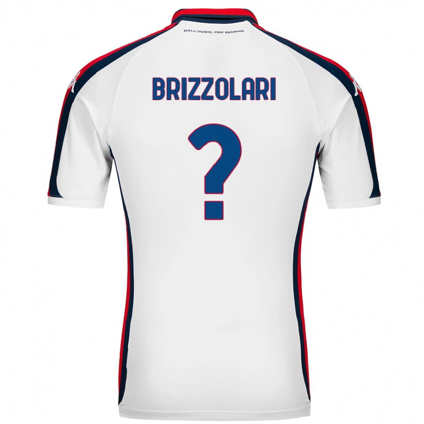 Danxen Femme Maillot Mattia Brizzolari #0 Blanc Tenues Extérieur 2024/25 T-Shirt