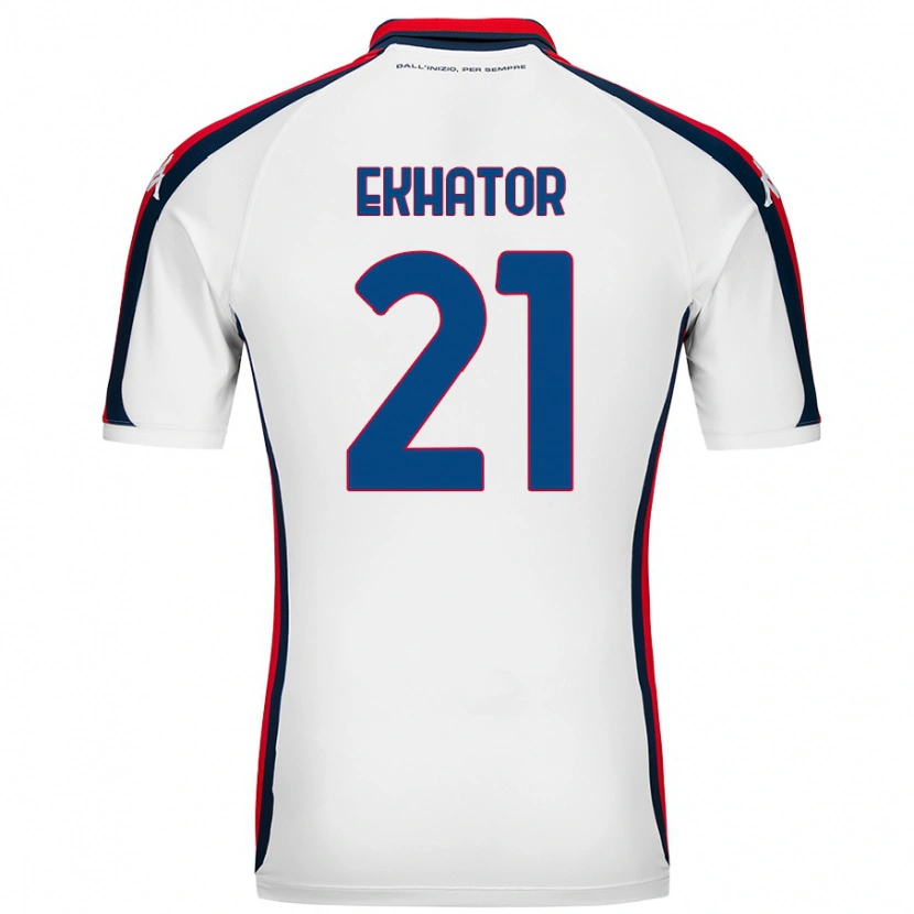 Danxen Femme Maillot Jeff Ekhator #21 Blanc Tenues Extérieur 2024/25 T-Shirt